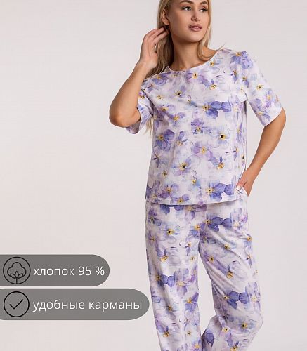 Пижама женская (фуфайка, брюки) 5310/35