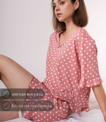 Пижама женская (блуза, шорты) 5058/42