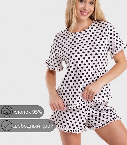 Пижама женская (фуфайка, шорты) 5033/7