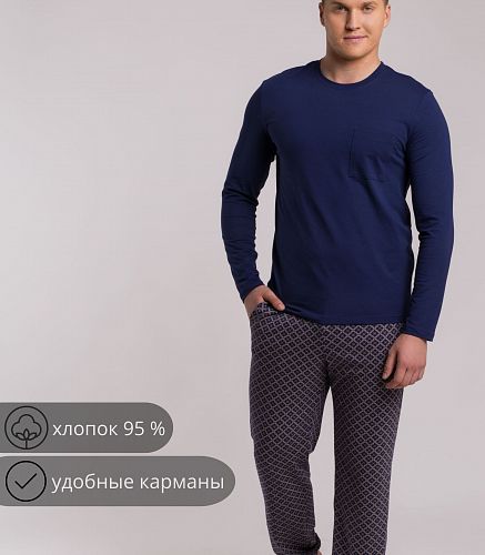 Пижама мужская (фуфайка, брюки) 7630
