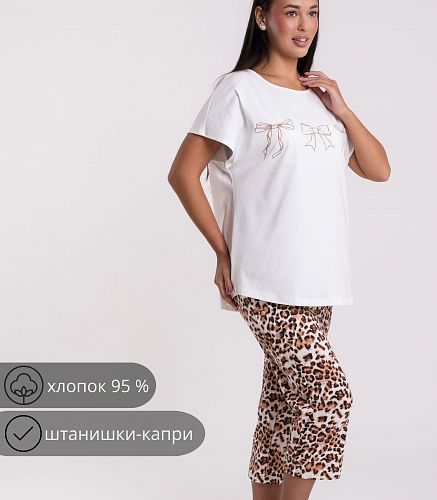 Пижама женская (фуфайка, капри) 5117/20