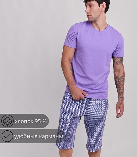 Комплект мужской (джемпер, шорты) 7806/37