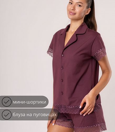 Пижама женская (блуза, шорты) 5404/31