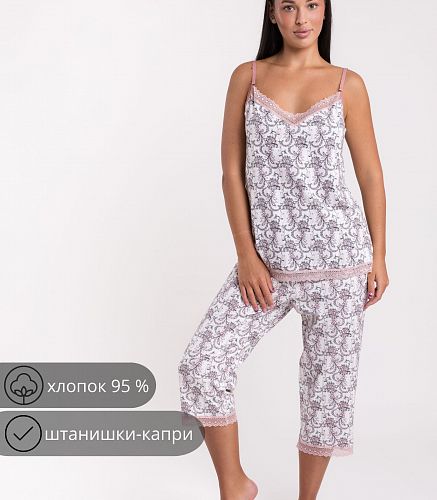 Пижама женская (майка, капри) 5322/18