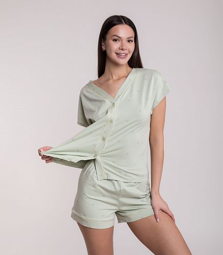 Комплект для дома женский (жакет , шорты) 6728/6