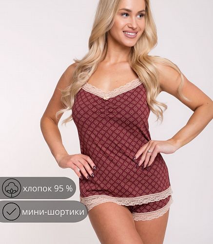 Пижама женская (майка, шорты) 5004/11