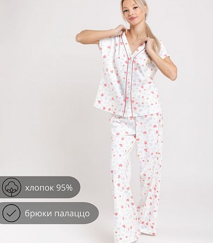 Пижама женская (блуза пижамная, брюки) 5404/23