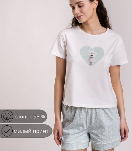 Пижама женская (фуфайка, шорты) 5058/40
