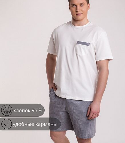 Пижама мужская (фуфайка, шорты) 7806/34